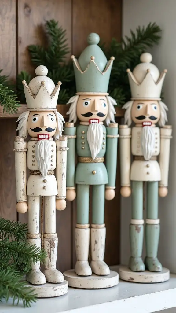 muted farmhouse nutcracker holiday styling