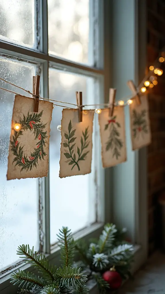 nostalgic christmas card window display