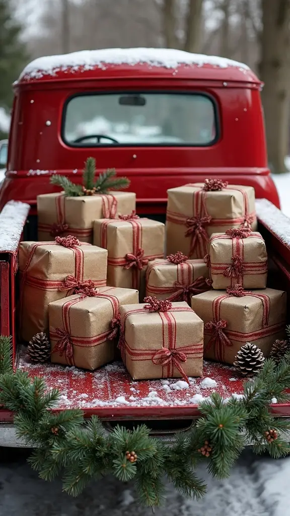 nostalgic farmhouse christmas decor display