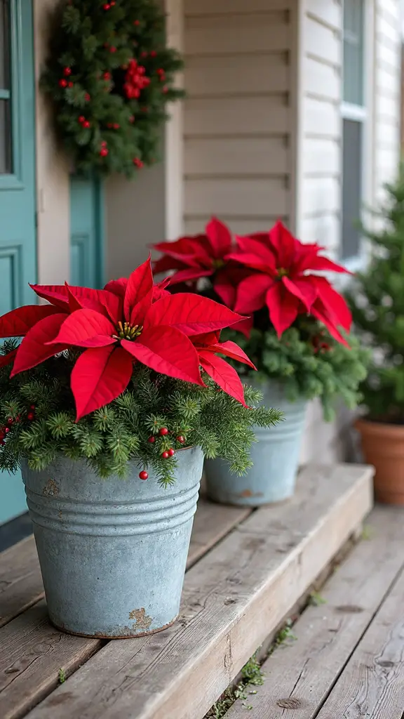 nostalgic farmhouse holiday metal arrangements