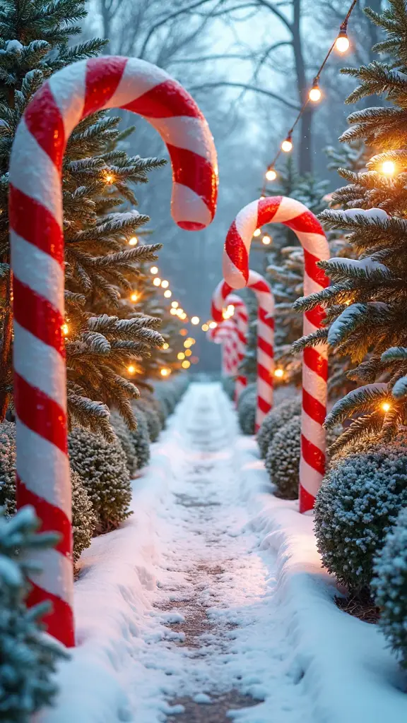 nostalgic winter pathway decor