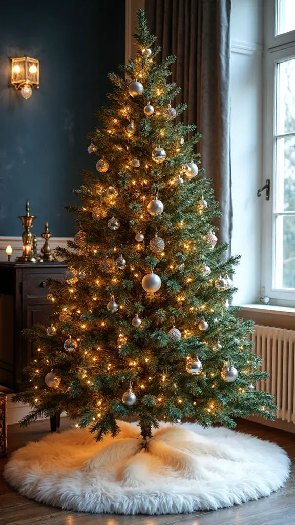 opulent faux fur tree skirt