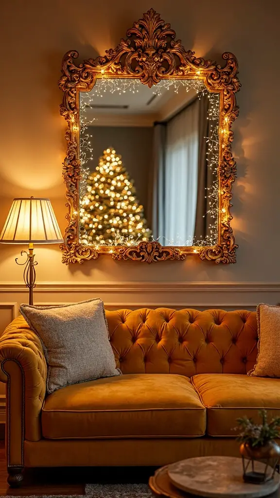 opulent mirror magnifying christmas radiance