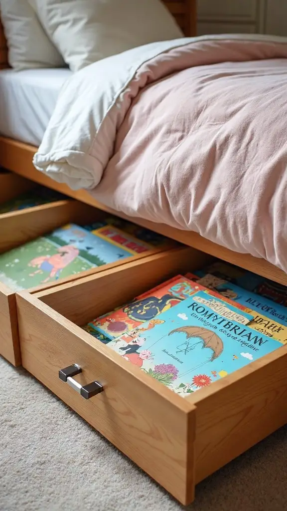 organized accessible space saving book storage