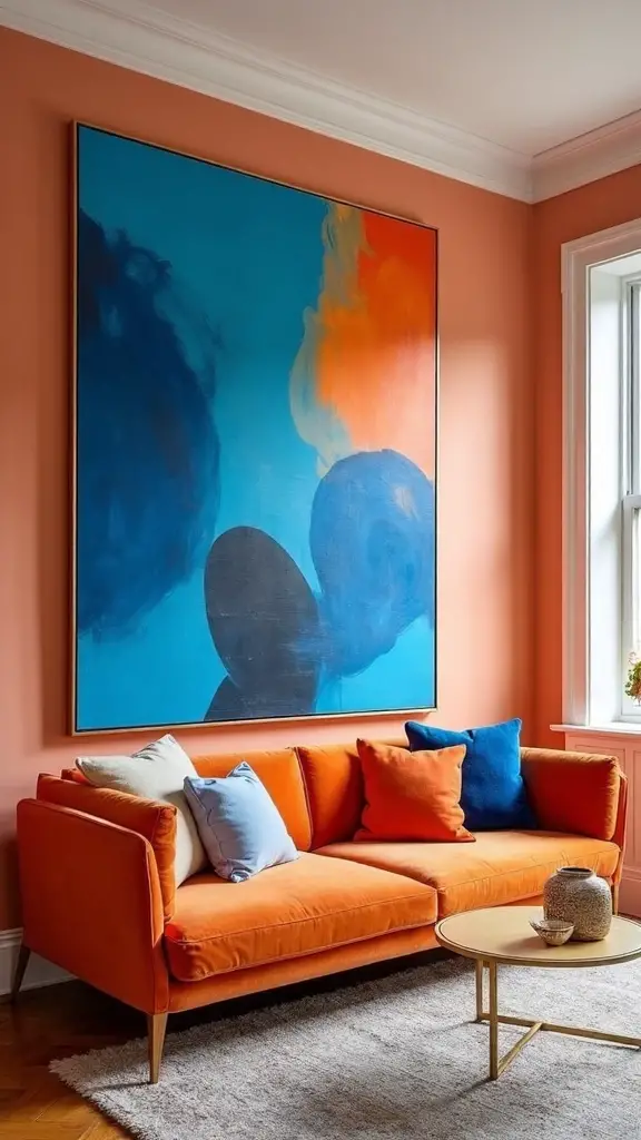 oversized art as focal point
