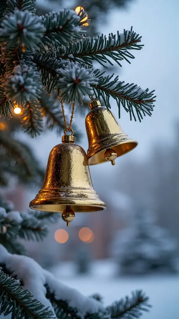 oversized dangling melodic reflective jingle bells