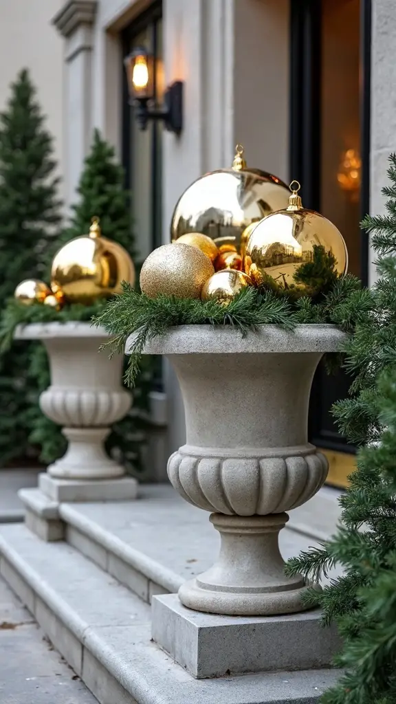 oversized ornament balls dramatic outdoor displays