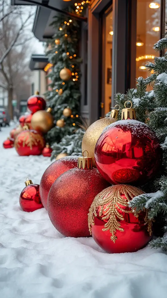 oversized ornaments as focal points