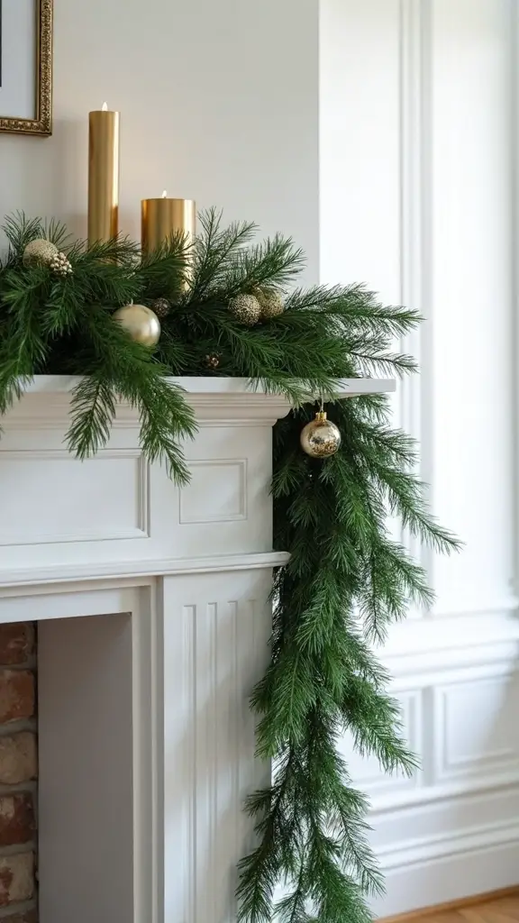 refined clean lined minimalist holiday garland