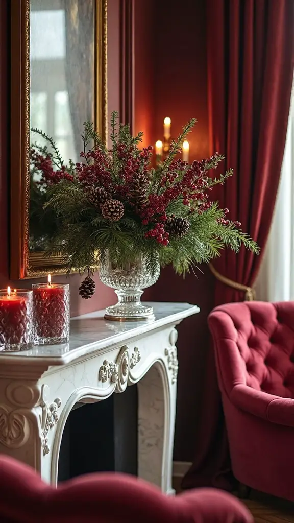 refined natural christmas centerpiece arrangements