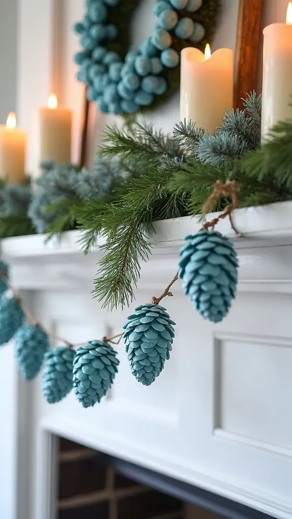 refined rustic pine cone garland