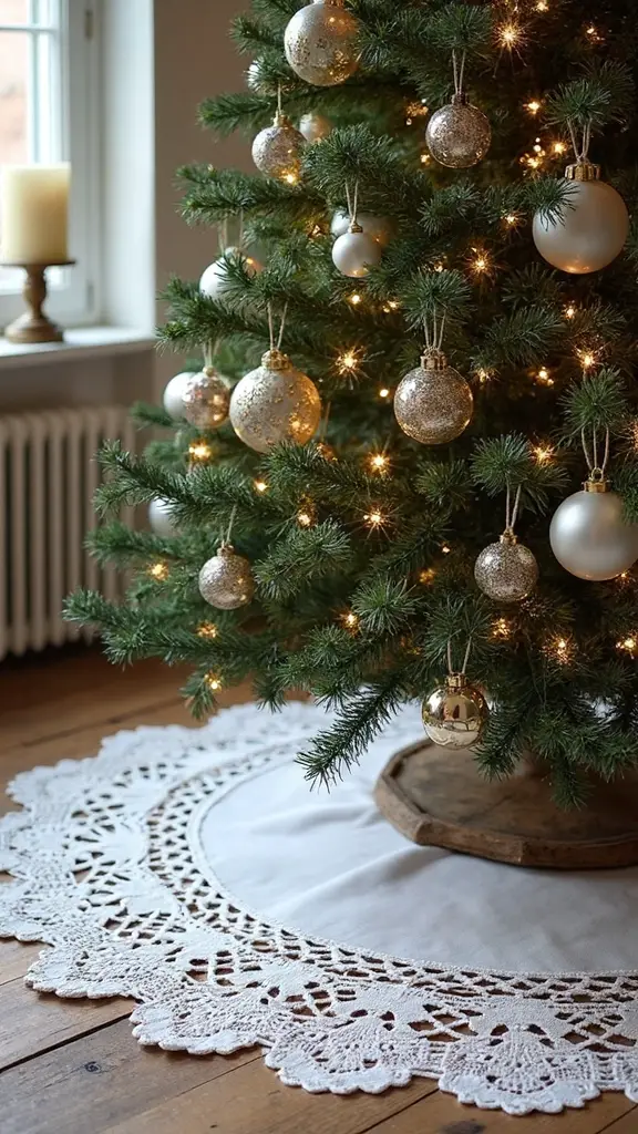 refined winter wonderland lace doily d cor