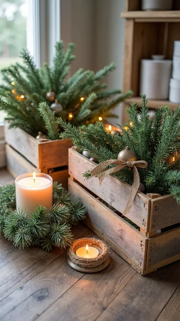 repurposed rustic holiday vignettes