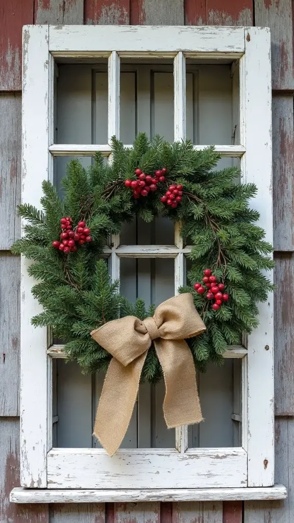 repurposed vintage window frame decor