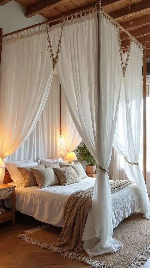 romantic dreamy cocooned luxurious sanctuary