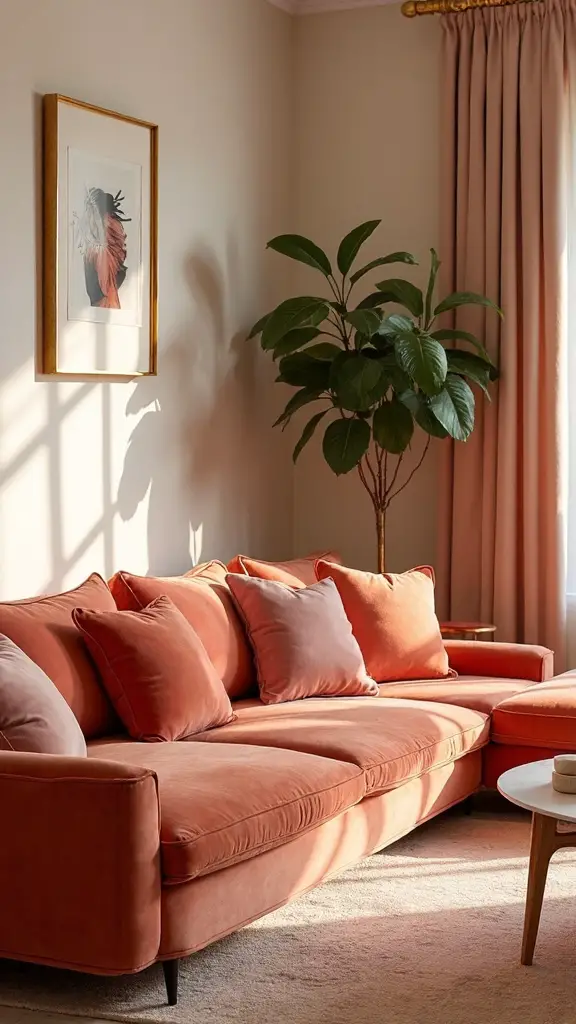 romantic vibrant grounded sophisticated living room