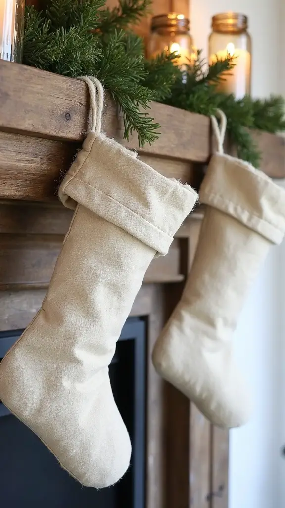 rustic authentic farmhouse christmas stockings