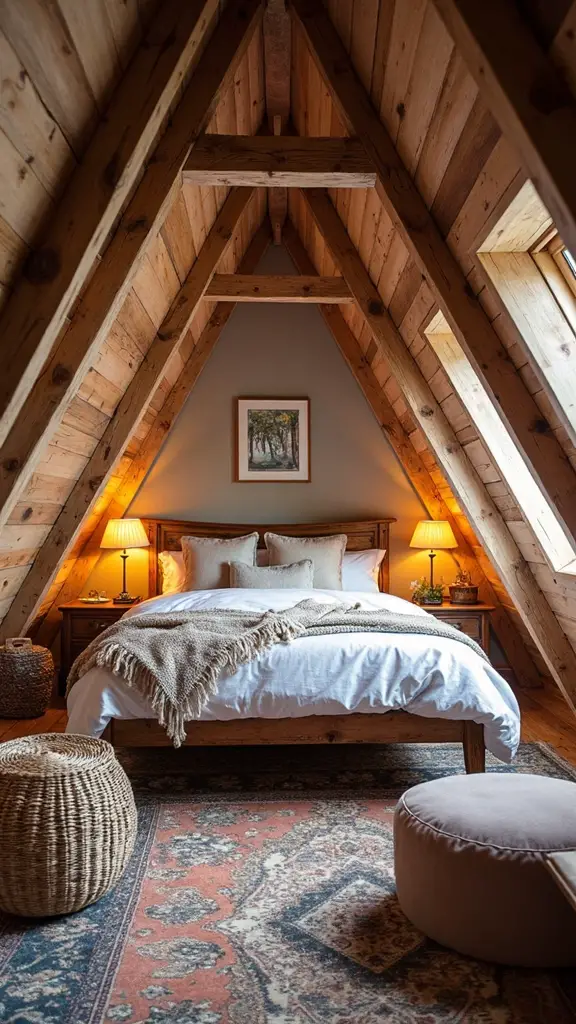 rustic charm through exposed beams