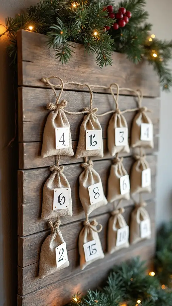 rustic charming farmhouse christmas advent calendar