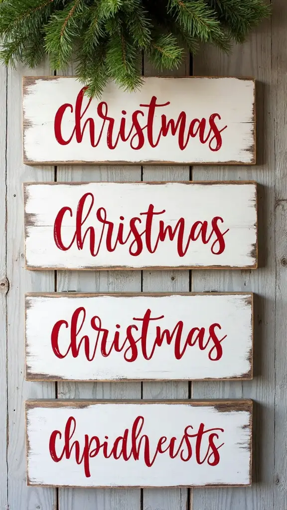 rustic charming hand lettered christmas decor