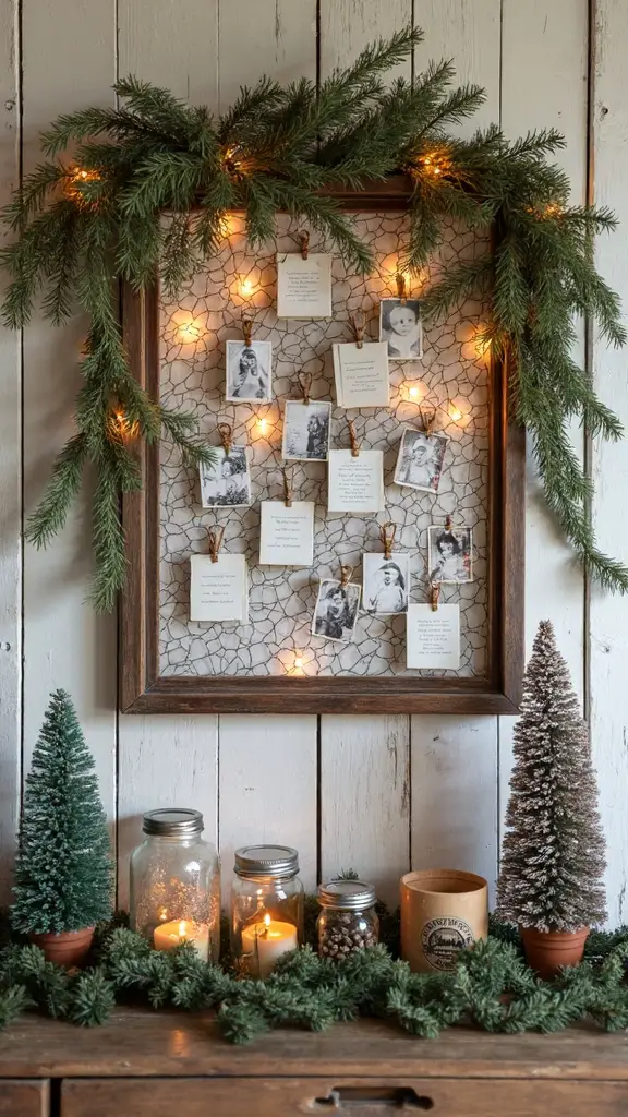 rustic charming interactive holiday card display