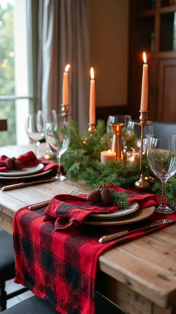 rustic christmas cozy farmhouse table setting