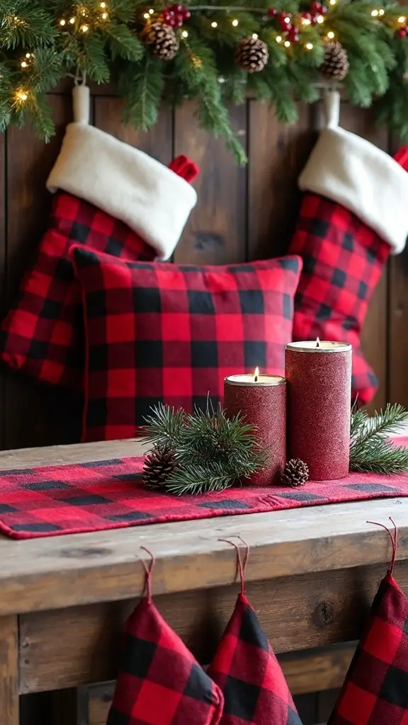 rustic cozy cabin inspired holiday decor