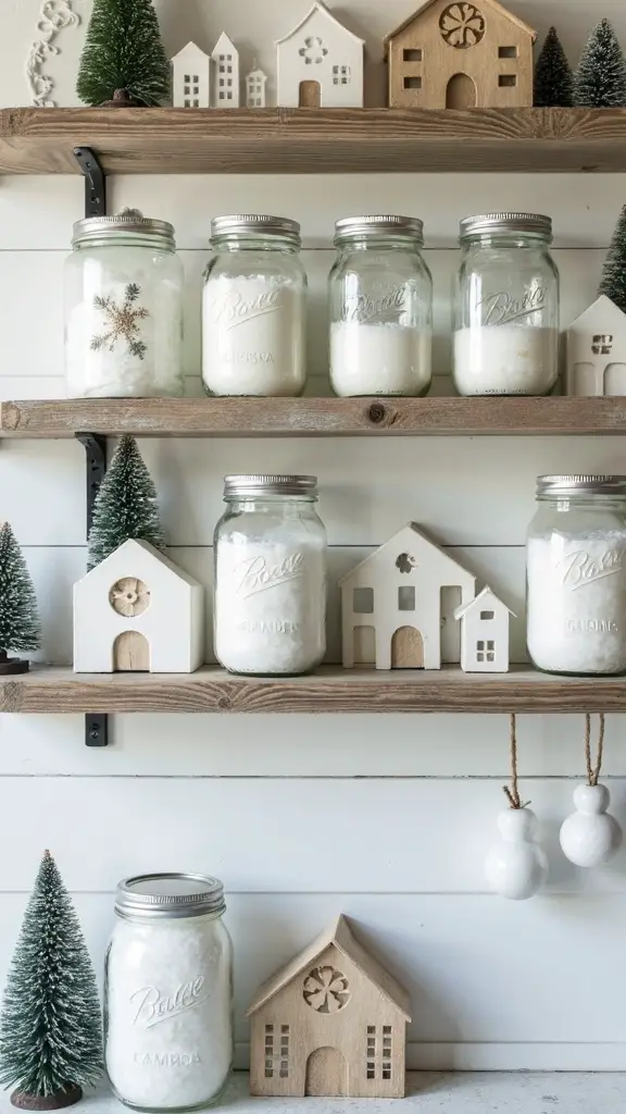 rustic enchanting farmhouse winterscape
