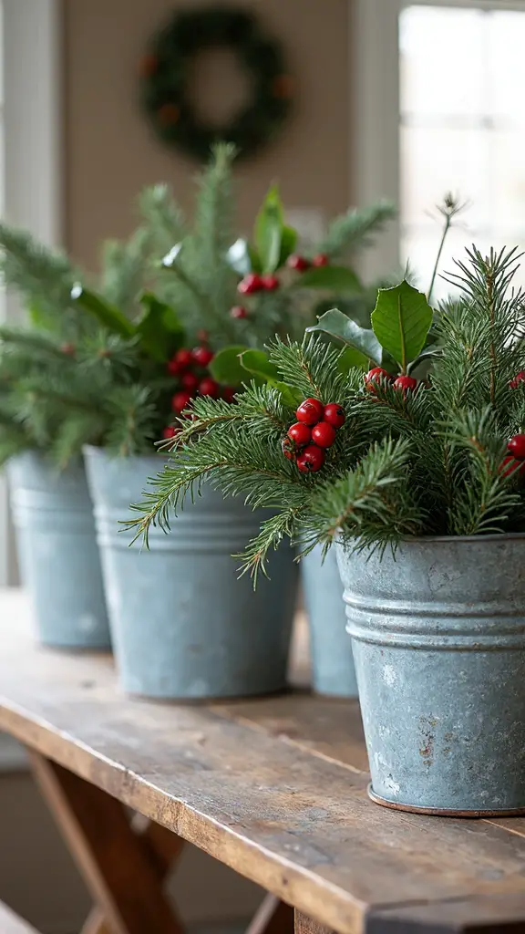 rustic farmhouse christmas centerpieces