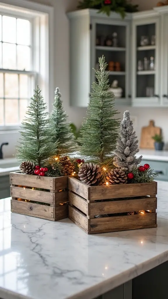 rustic farmhouse christmas display