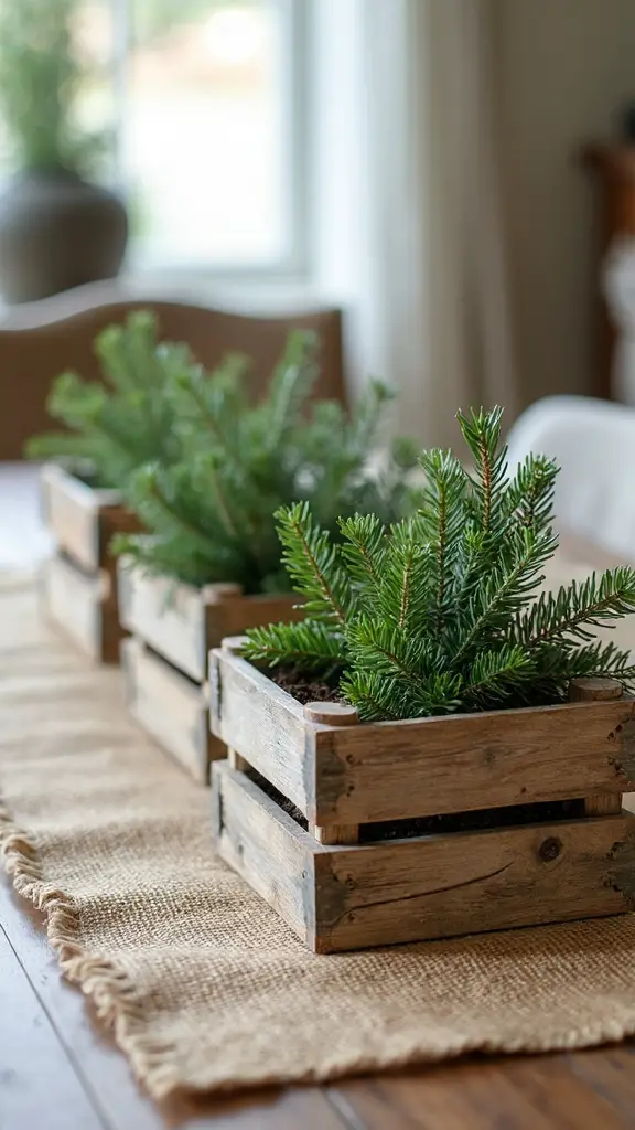 rustic farmhouse christmas evergreen decor