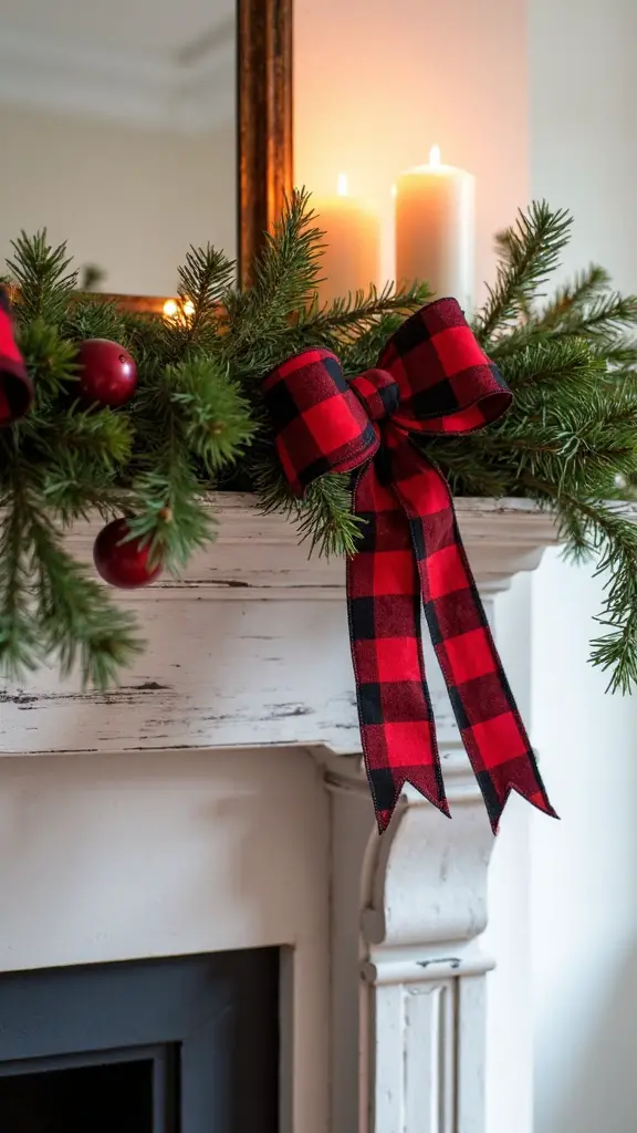rustic farmhouse christmas greenery decor