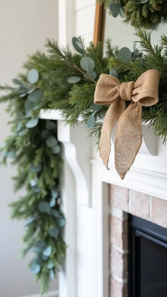 rustic farmhouse christmas greenery garlands