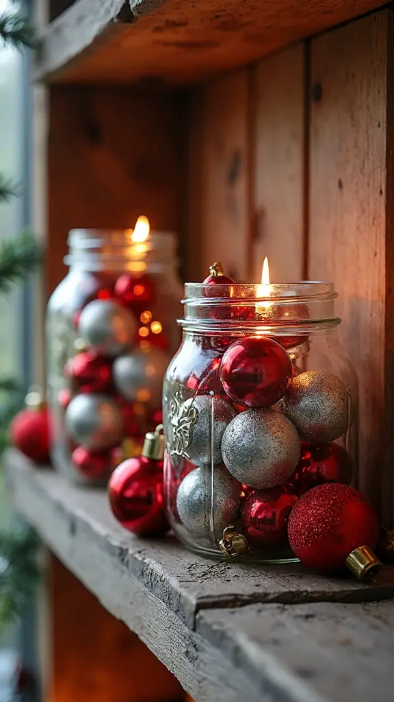 rustic farmhouse christmas ornament displays