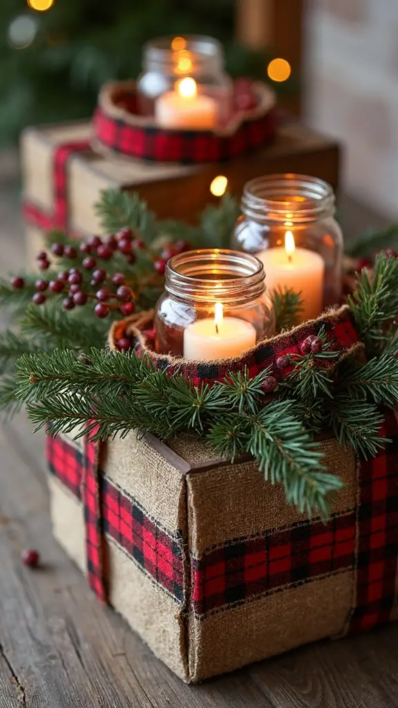 rustic farmhouse christmas ribbon combinations