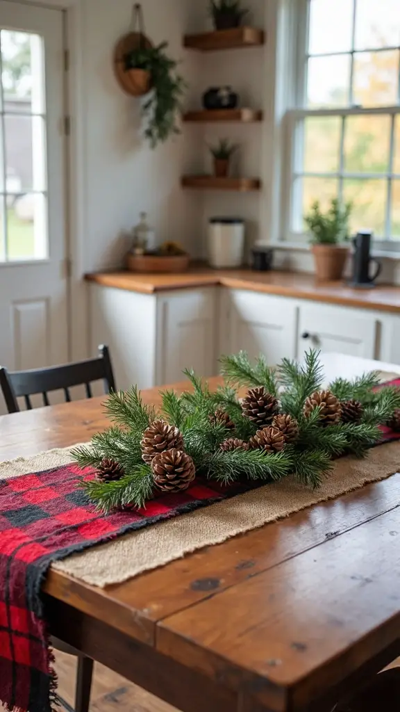 rustic farmhouse christmas table centerpiece