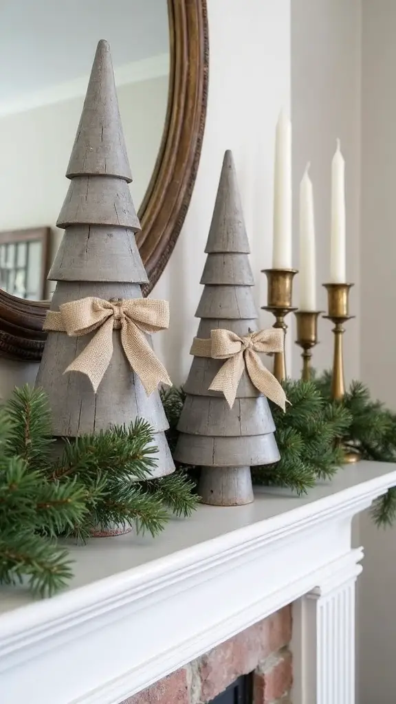 rustic farmhouse christmas tree accents