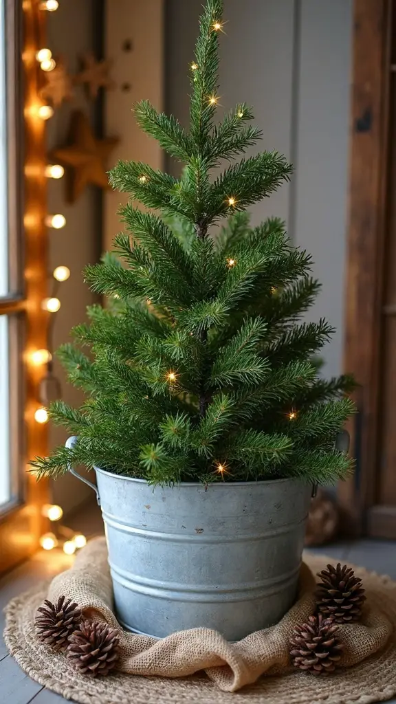 rustic farmhouse christmas tree alternative