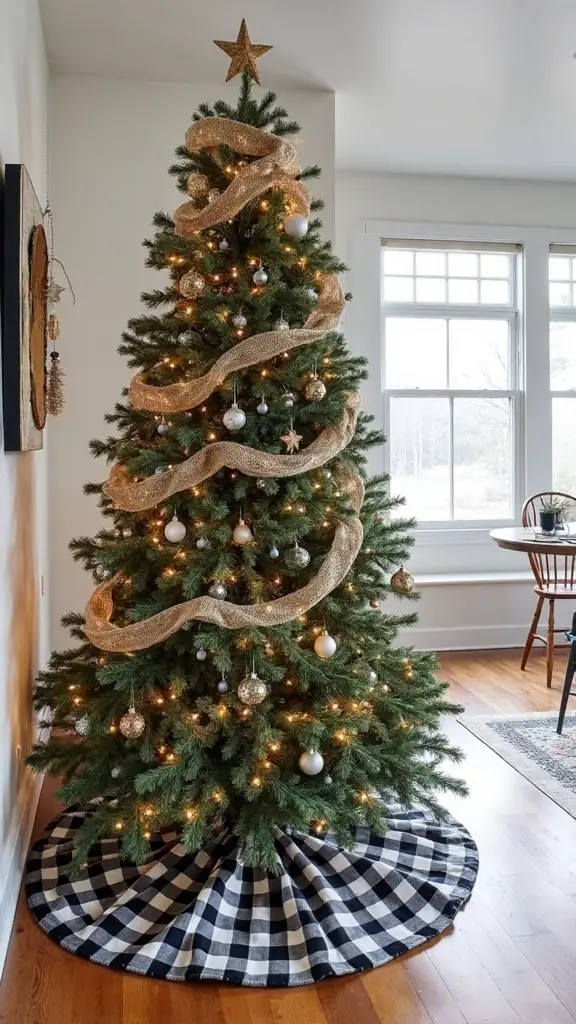 rustic farmhouse christmas tree centerpiece