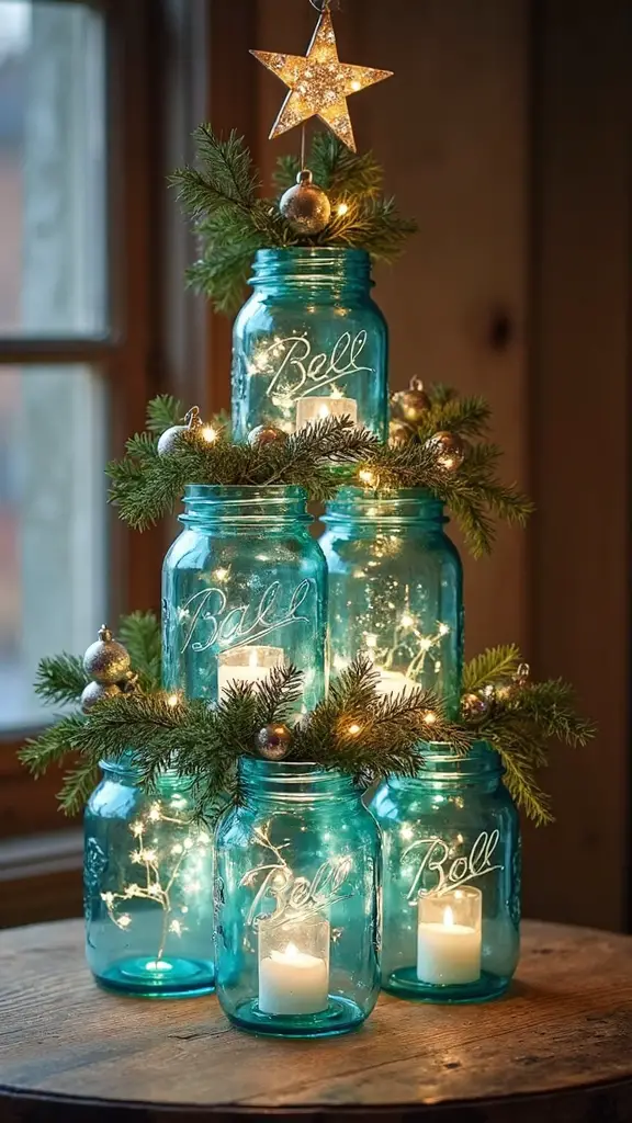 rustic farmhouse christmas tree display