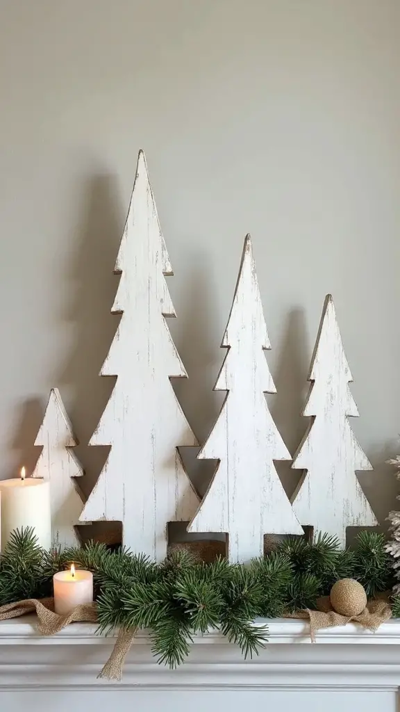 rustic farmhouse christmas tree display