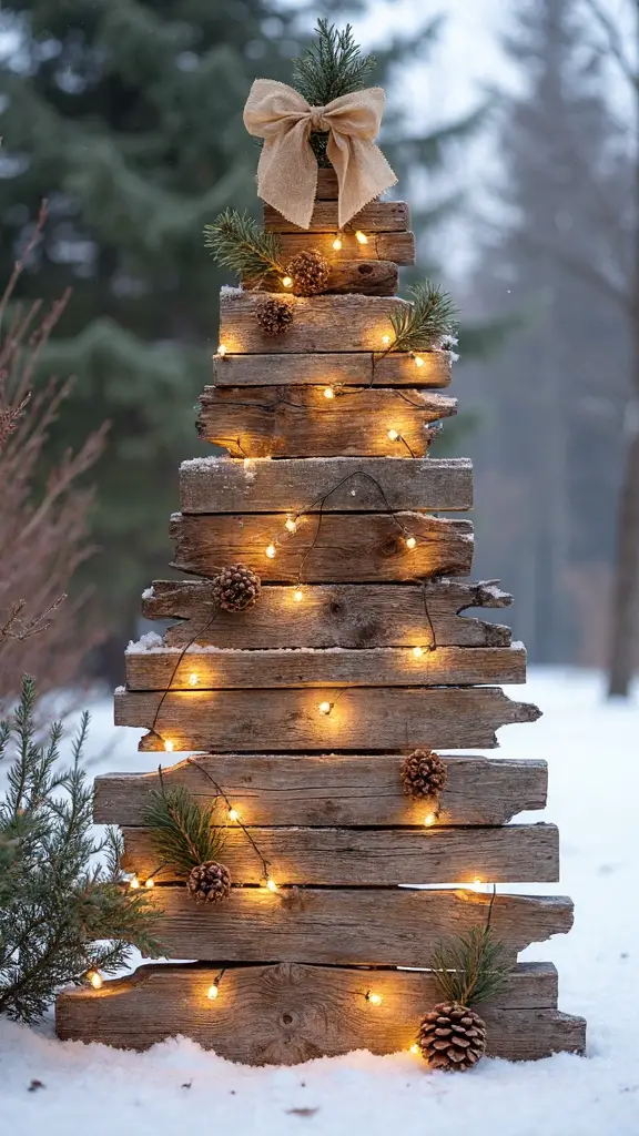 rustic farmhouse christmas tree displays