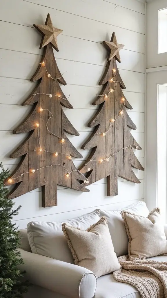 rustic farmhouse christmas tree wall art