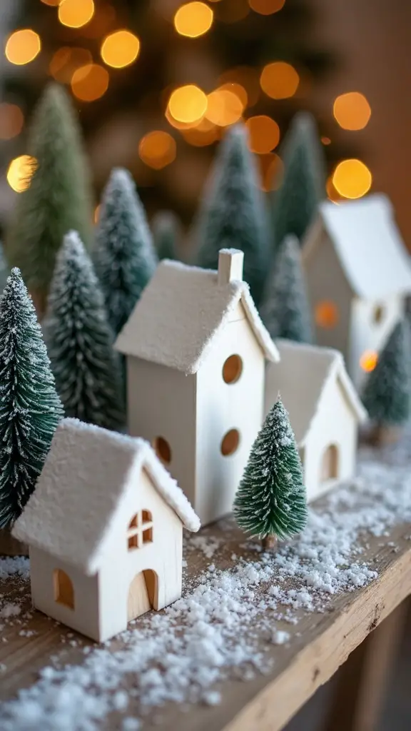 rustic farmhouse christmas village display