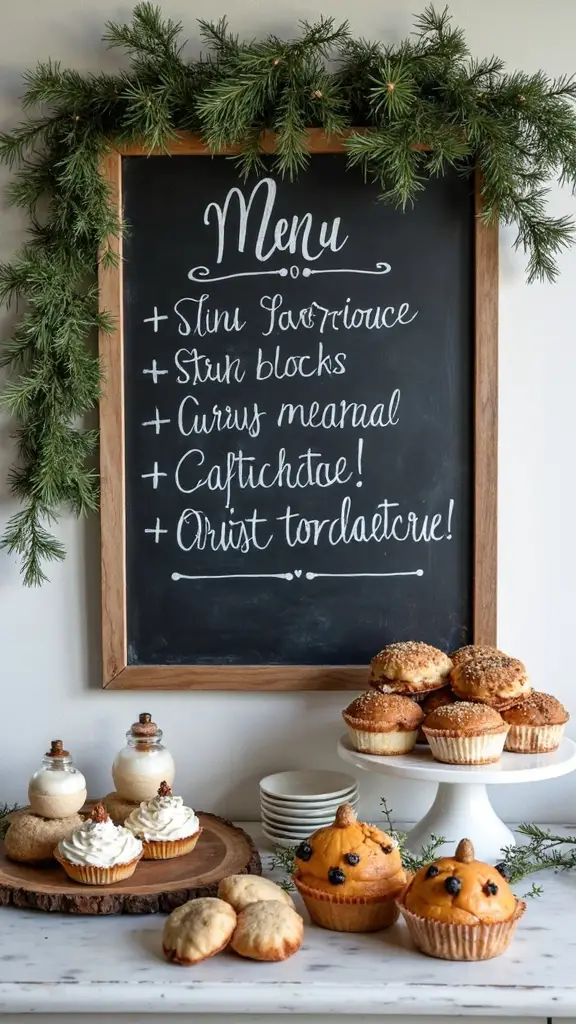 rustic farmhouse holiday chalkboard menu
