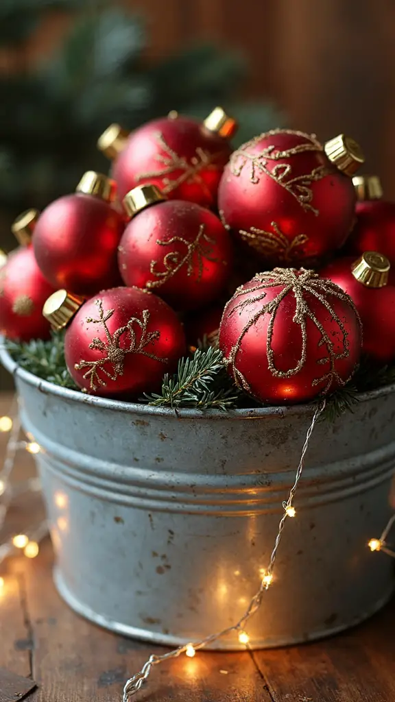 rustic farmhouse holiday decor sparkle