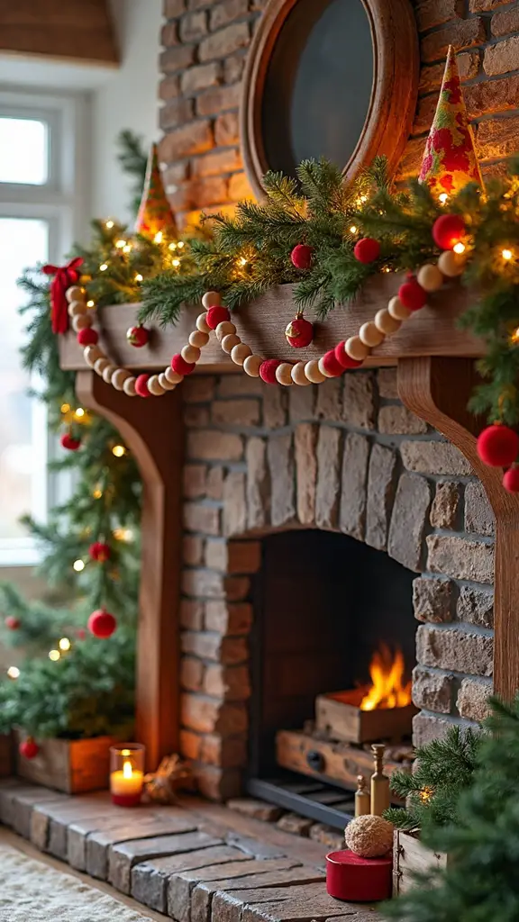 rustic farmhouse holiday garland decor