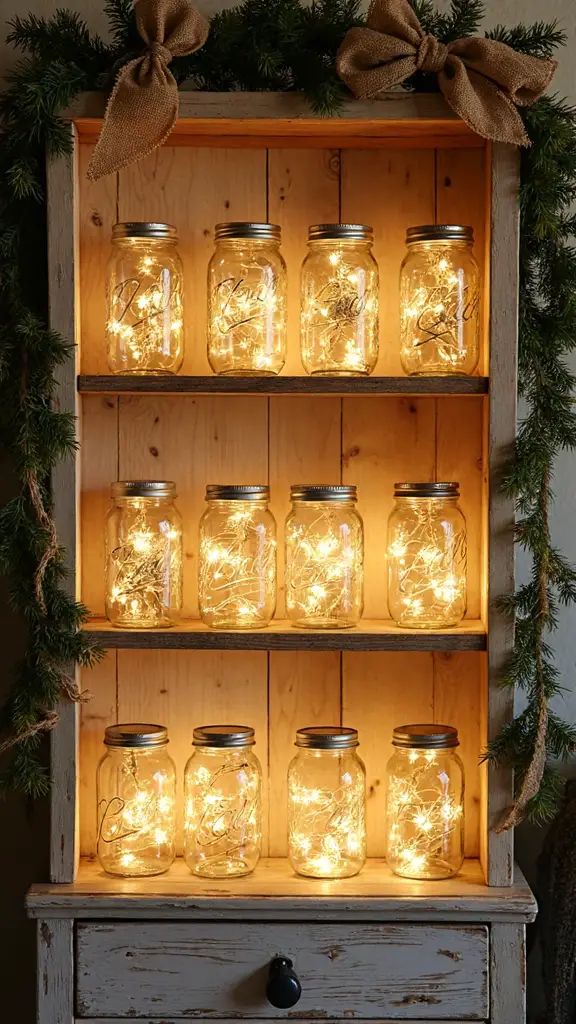 rustic farmhouse holiday lighting displays