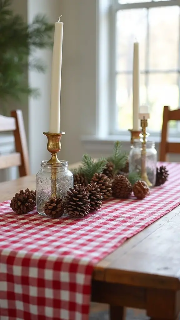 rustic farmhouse holiday table decor