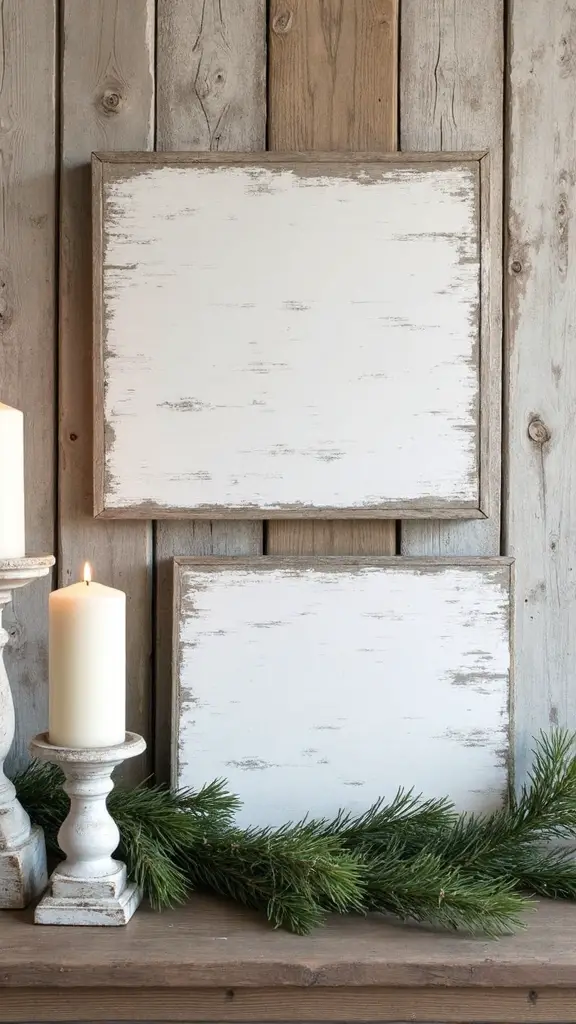 rustic farmhouse holiday wood signs